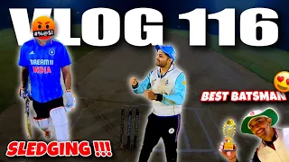 SLEDGING FOR THE FIRST TIME🔥| Cricket Cardio Best Batsman😍| T20 Tournament Match Vlog