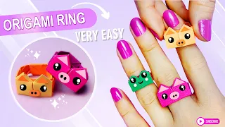 How to make an origami ring -Very easy  ring-Wie man einen Origami-Ring macht