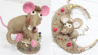 5 Jute craft mouse ideas | New year decoration ideas 2020