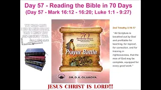 Day 57 Reading the Bible in 70 Days - 70 Seventy Days Prayer and Fasting Programme 2022 Edition