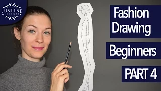 How to draw the fashion figure – side view | Fashion drawing for beginners #4 | Justine Leconte