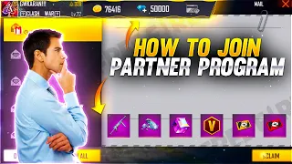 How To Join FREE FIRE PARTNER PROGRAM ❤️ -Garena free fire