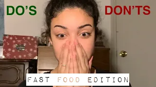 DO’S AND DONT’S WORKING IN FAST FOOD || FIRST JOB TIPS