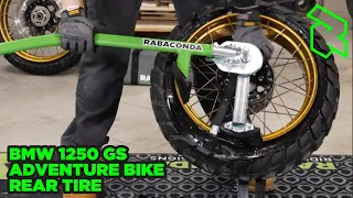 BMW GS Adventure Bike Rear Tire Change With Rabaconda Street