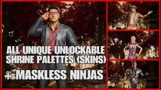 Mortal Kombat 1 ALL CURRENT SHRINE SKINS AND MASKLESS NINJAS