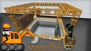 Minecraft Quarry Plus: Workbench plus, Steinbruch und Flexible Marker Tutorial german [2022]