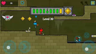 Red And Blue Stickman : Animation Parkour Level 39 Gameplay Walkthrough.