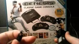 Sega genesis classic game console unboxing