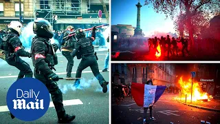 France unrest: Cops charge at crowds protesting police brutality in Paris
