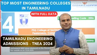 TNEA 2024 |🥇TOP RANKED Engineering Colleges🏆in TamilNadu | With PLACEMENT Analysis of ALL Colleges
