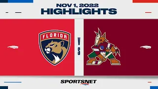 NHL Highlights | Panthers vs. Coyotes - Nov. 1, 2022