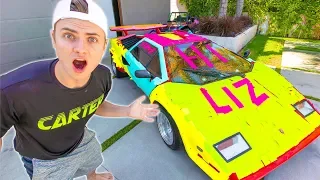 SHE RUINED MY LAMBORGHINI!! (STICKY NOTE GONE WRONG)