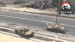 СИРИЯ   ЗАЧИСТКА БОЕВИКОВ ССА ВДОЛЬ ДОРОГИ   SYRIA  CLEANING THE ROAD ALONG THE REBELS CCA HD)
