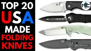 Top 20 USA / AMERICAN MADE Folding Knives!