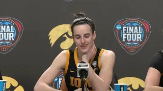 Caitlin Clark and Kate Martin press conference after Iowa's loss to South Carolina in NCAA final