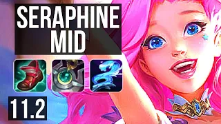 SERAPHINE vs LEBLANC (MID) | 7/0/8, Rank 4 Seraphine, Godlike | KR Challenger | v11.2