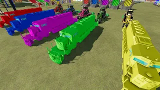 Trains for transporting Tractors - Swinging Gates to change colors and new objects on the Farming 22