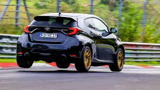 Nordschleife 04.10.23 TOYOTA GR Yaris chasing MERCEDES AMG GTS