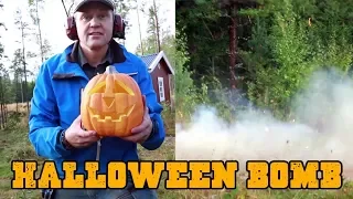 Halloween explosion with pumpkin dynamite