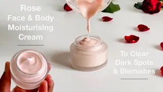 How To Make Rose Face & Body Moisturising Cream (No Added Colour)