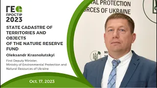 Geospace 2023  Krasnolutskyi State cadastre of territories and objects ofthe nature reserve fund