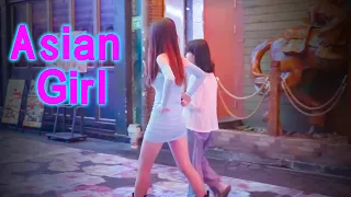 Asian girls in Guangzhou, China｜Guangzhou nightlife full of young girls 4K HDR