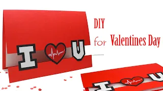 DIY Cards  for Valentines Day/ Открытка на день святого Валентина своими руками из бумаги