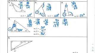 Geometry U4 3 Triangle Angle Sum and Exterior Angle Theorems T