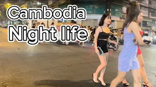 Cambodia nightlife district | Phnom Penh nightlife walking tour 2024