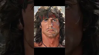 Drawing Sylvester Stallone as John Rambo #shorts