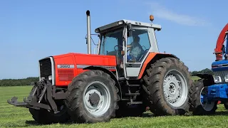 Massey Ferguson 3680 in the field chopping grass w/ Taarup 605B Forage Harvester | Pure Sound
