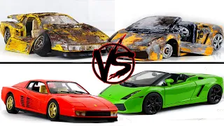 Restoration Lamborghini Gallardo vs Ferrari Testarossa Car Customization