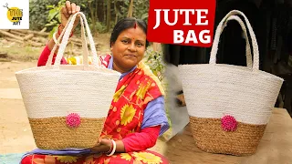 Jute Hand Bag Making | 100% Jute | Ladies Jute Bag Tutorial