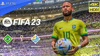 (PS5) FIFA 23 | BRAZIL VS URUGUAY | FINAL QATAR WORLD CUP (2022) | FULL MATCH | 4K 60