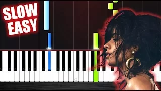 Camila Cabello - Havana - SLOW EASY Piano Tutorial by PlutaX