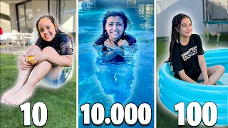 24 HORAS NA PISCINA DE R$10, R$100 E R$10.000!