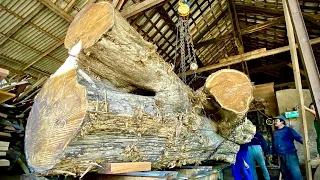 Amazing sawmill! The type of teak wood that shows beauty