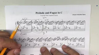 Music 100 Training Video 35b Analyzing Bach's Prelude in C Major part 1