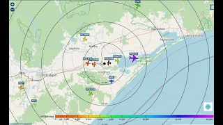 Live ATC East Sale RAAF BASE - AUDIO with ADS-B Flight Data from My PiAware SDR