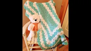 Beautiful Rectangle Baby Blanket Tutorial | Easy Shell Stitch Pattern | Crochet | Craft