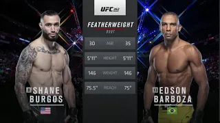 Shane Burgos vs  Edson Barboza Full Fight