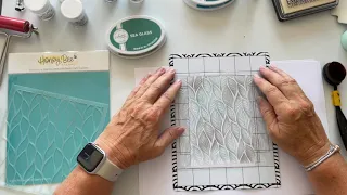 Embossing Powder & 1 stencil 5 ways !!