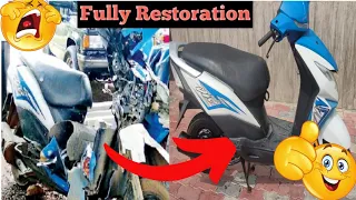 Full Restoration abandoned old motorcycle . honda dio #restoration #rebuild #abandoned