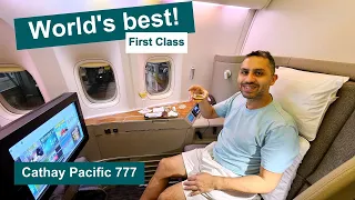 Cathay Pacific | First Class | Fizzy tea and caviar