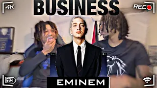 EMINEM AND DRE ARE BATMAN AND ROBIN?!?! | EMINEM "BUSINESS" (LYRICS) | REACTION