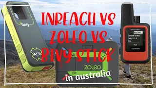 Satellite communicator comparisons Australia - ACR Bivy Stick vs Zoleo vs Garmin InReach Mini