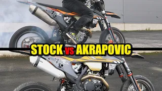 STOCK vs AKRAPOVIC - Installation and Sound Comparison