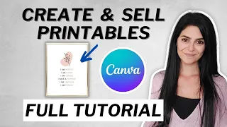 Create PRINTABLE Wall Art in Canva to Sell on Etsy (Step by Step Process)