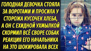 Голодная девочка попросила у сторожа кусочек хлеба, а он прогнал её. Реакция начальника шокировала