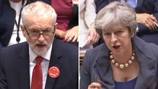 'If the prime minister can’t lead she should leave,' says Corbyn to May at PMQs